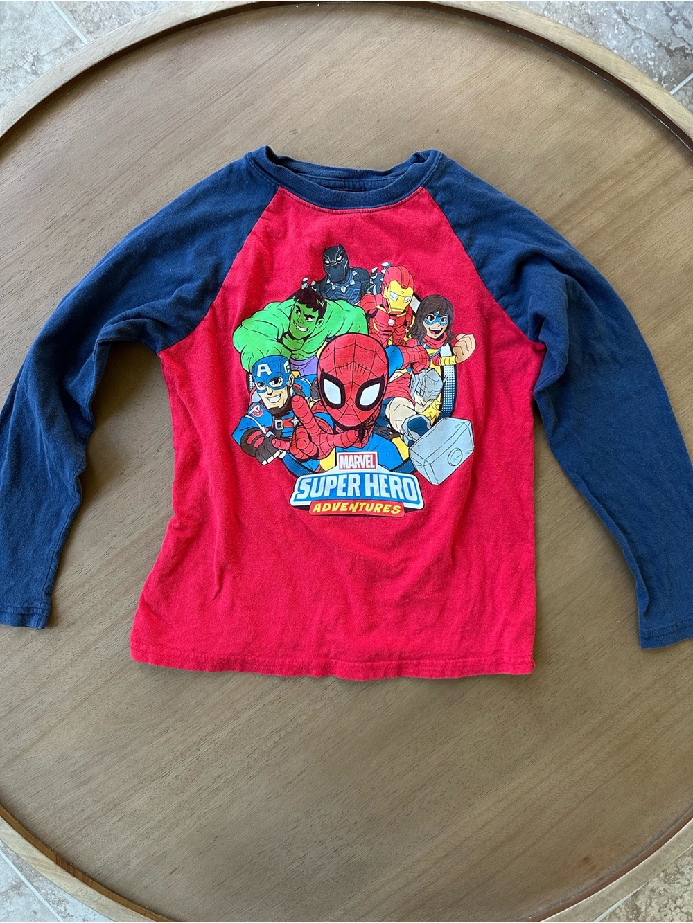 Marvel Super Hero Adventures Boys Long Sleeve Raglan T-Shirt, Size 7